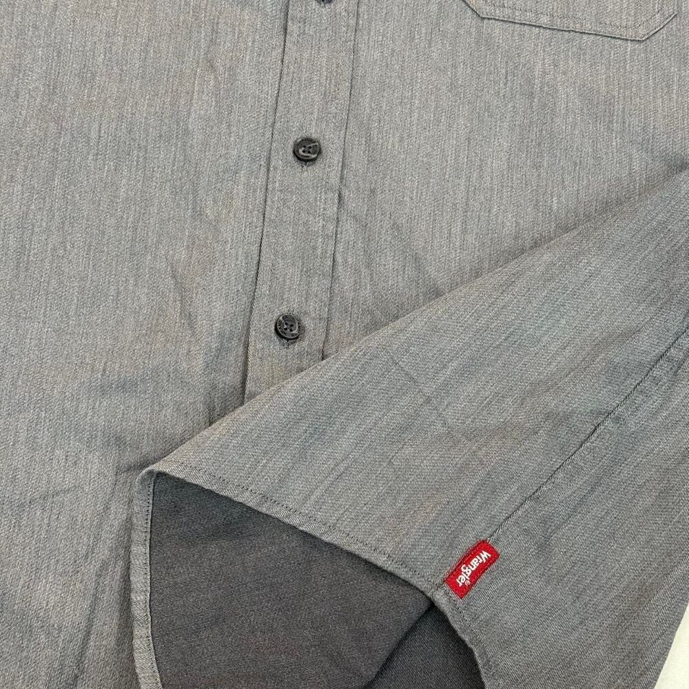 Grey Wrangler cotton button-up shirt XL - New without tags | Summer button down - Picture 6 of 8